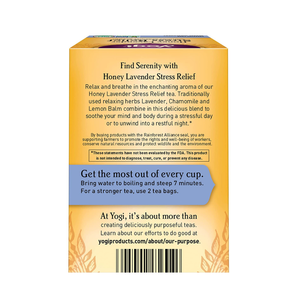 Yogi Honey Lavender Stress Relief Tea Bags