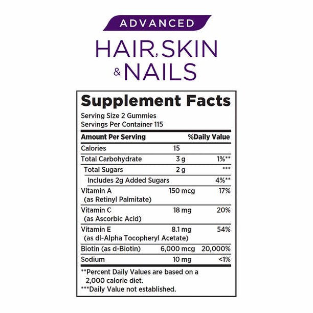 Nature's Bounty Hair Skin & Nail Advanced Gummies